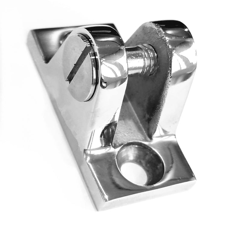 NRC&XRC Marine Grade 316 Stainless Steel Mirror Polished Marine Bimini Boat Top Side Mount Deck Hinge Fitting Hardware