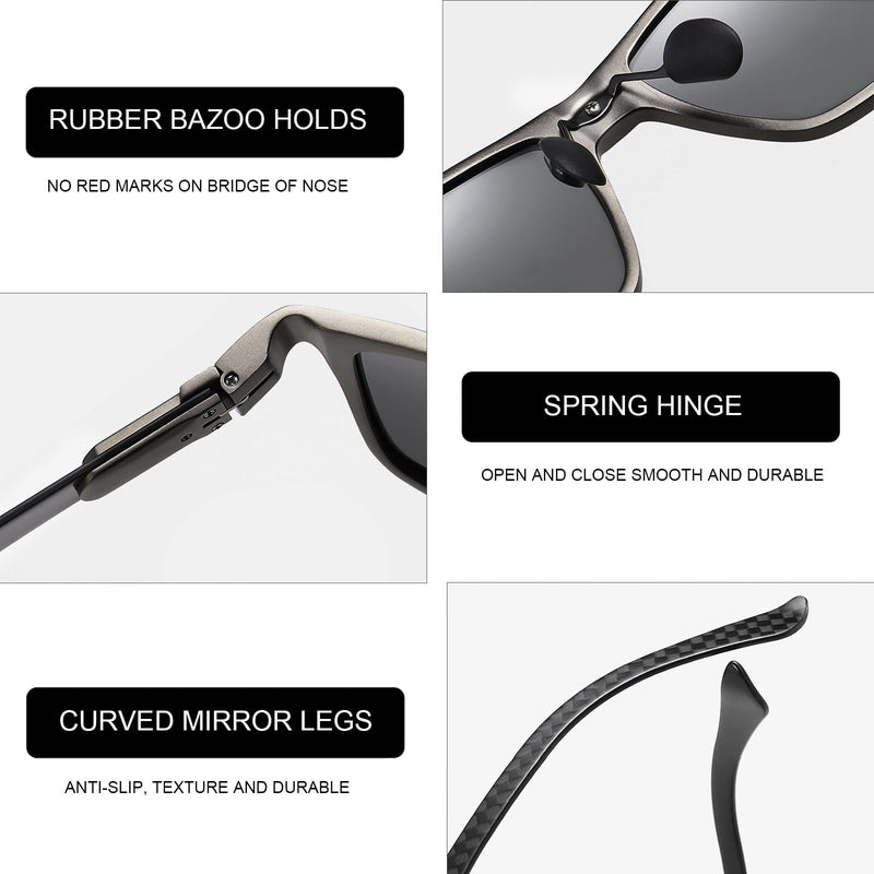 YIMI Polarized Photochromic Driving z87 Sunglasses For Men Women Day and Night safety glasses Carbon Fibre C2