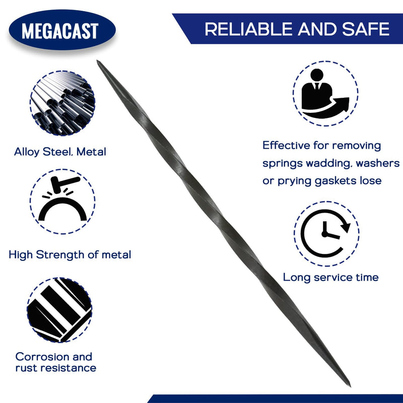 High Precision Double Ended Steel Scribe and Etching Tool with Twist Grip, 6.5 Dual-Tip Metal Marking & Layout Tool for Craftsmen