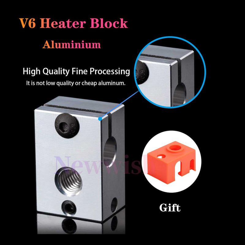 Prusa i3 MK3S+ Hotend 24V 60W Upgrade Kit for Prusa i3 MK3,MK3S,MK3S+3D Printer V6 Hotend 24V Replacement Parts,V6 Bi-Metal Heatbreak,V6 Brass Nozzle 0.4mm,Heater Block Aluminum. Prusa MK3 Hotend Brass Nozzle Kit