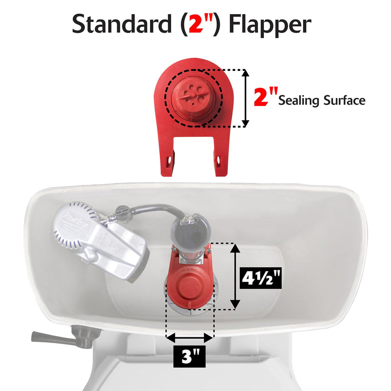 Korky 818MP QuietFILL® Platinum Universal Toilet Fill Valve & 2" Toilet Flapper Kit, Silver