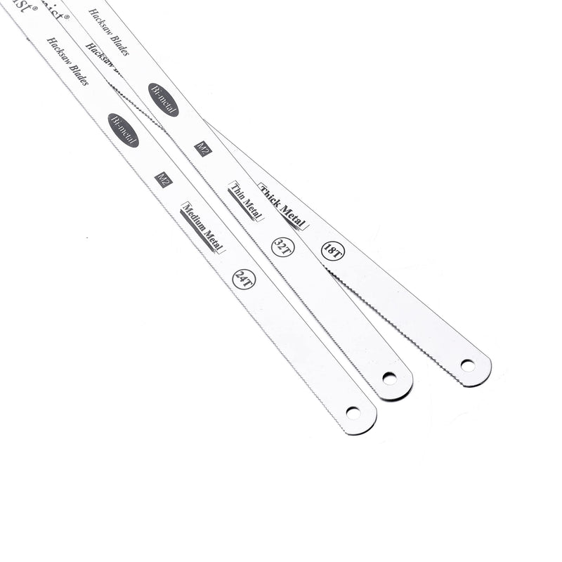Imachinist S121232x2 M2 Bi-Metal, 12" Inch Long, 1/2" Wide, 32 TPI, Invariable Teeth, Hacksaw Blades for Metal Cutting Hack Saw Replacement Handsaw Set, 2 Pack 12" x 32 TPI x 2 Pack