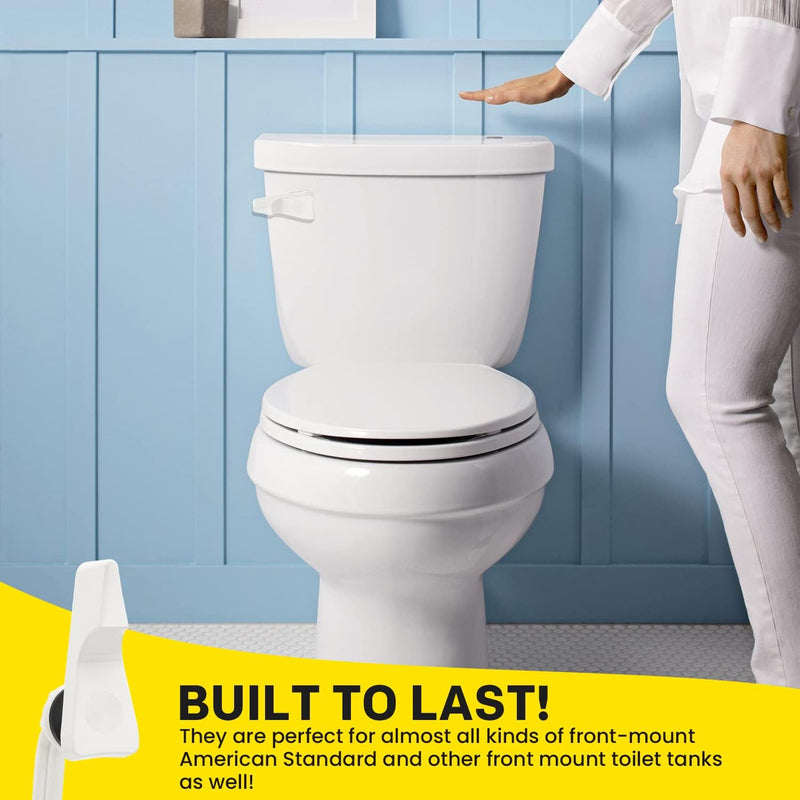 Qualihome Toilet Tank Flush Lever Replacement for American Standard (White, Straight Arm) White, Straight Arm