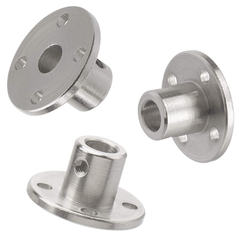 2 Pack 6mm Flange Coupling Connector, Rigid Guide Steel Model Coupler Accessory, Shaft Axis Fittings for DIY RC Model Motors, High Hardness Coupling Connector-Silver. (2 pcs 6mm) 2 pcs 6mm
