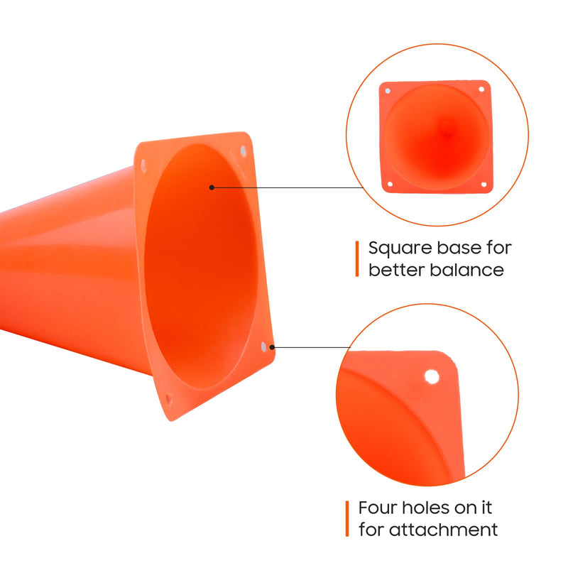 9 inch Soccer Training Cones for Outdoor Activity, Orange Traffic Cones,Plastic Sports Cones 9inch