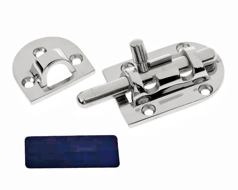 60/90/110mm Marine Boat Door Window Lock Latch ，Stainless Steel 316 Slide Barrel Bolt Clasp Sliding Hasp Locks Push Pull Toggle Buckle W/Friction pad (2PCS, 110mm) 2PCS