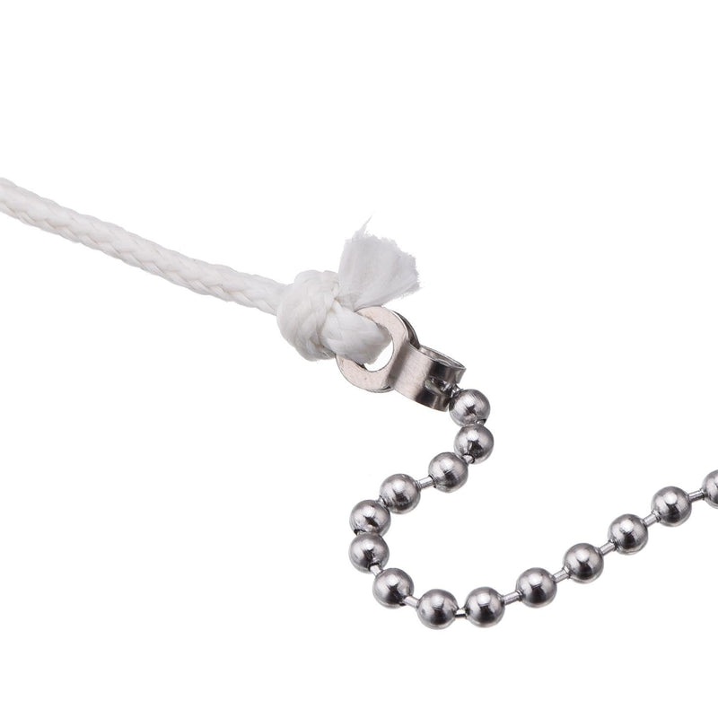 Shappy 2 Pack Steel Beaded Ball Pull Chain String Extension with Connector for Ceiling Fan Light Fixture Light Bulb Switch Chain Extender, 1 Meter Length