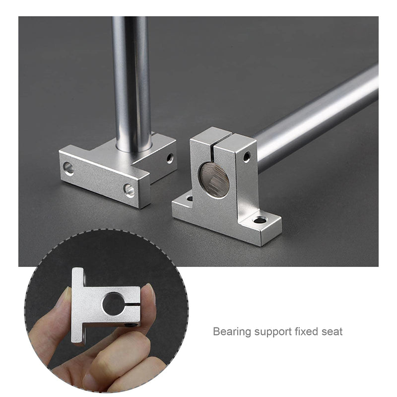 SING F LTD 4pcs SK20 Linear Shaft Support Bracket Mount 20mm CNC Linear Motion Ball Slide Units Rail Support Guide Shaft Bearing for 3D Printer Multi-axis Machine