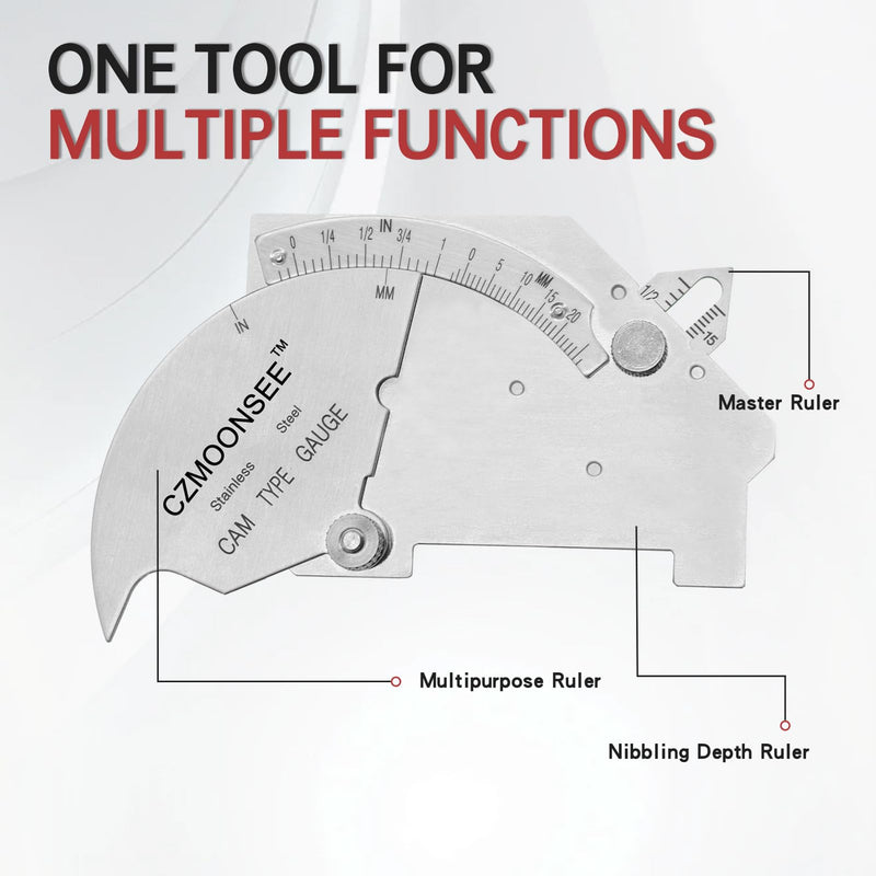 MG-8 Cam-Type Fillet Weld Gauge Stainless Steel Bridge cam Welding Inspection Ruler
