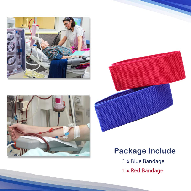 Emergency Dialys-is Tourniquet, First Aid Chemo Arterial Bandage Set, Med Hemo-Static Quick Release Band, 2 PCS (M) M
