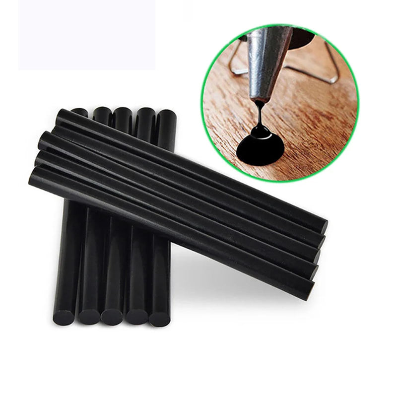 Black Hot Glue Sticks 20Pcs for Mini Glue Gun Repairing Tool- 0.27“ Diameter X7.87" Long for Gluing Projects,Car Dent Repair, Handiraft DIy, Artificial Flowers. Black 0.27''X 7.87''