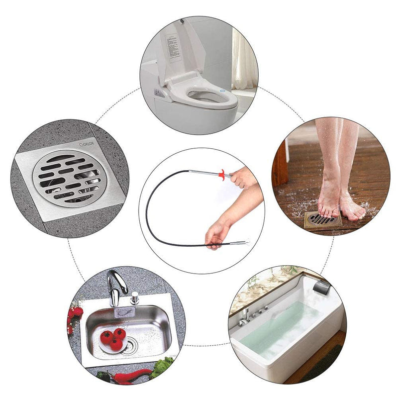 DR.PEN Flexible Grabber Claw Pick Up Reacher Tool (Drain Clog Remove Tool), With 4 Claws Bendable Hose Pickup Reaching Assist Tool for Litter Pick, Home and Kitchen Sink, Drains, Toilet (35.4 inch) 35.4inch