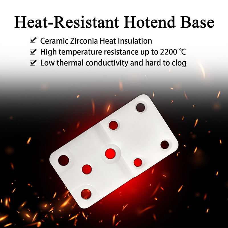 P2S Hotend Heating Assembly Kit All Metal Base Clip for Bambu Lab 3D Printer | Hot End Heat Assembly with Thermistor & Heater Cartridge, Ceramic Zirconia Insulated Base, 2200°C Heat-Resistant, Quick-Swap