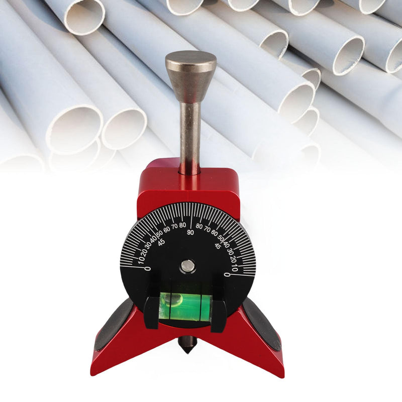 Tyenaza Pipe Center Finder, Y-Shape Pipefitter Gauge with Dial Bubble Protractor, Pipe Marking Tool for 1-1/2" to 6" Pipes
