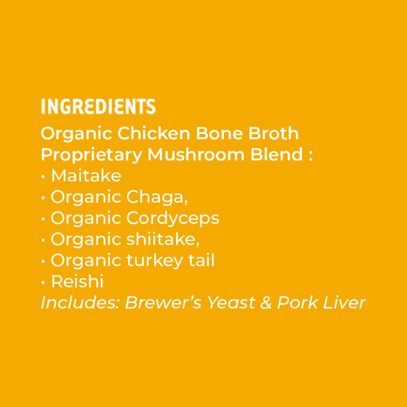iHeartDogs Turkey Tail Mushroom for Dogs with Bone Broth and 6 Mushroom Blend Powder - PawsPlanet Australia