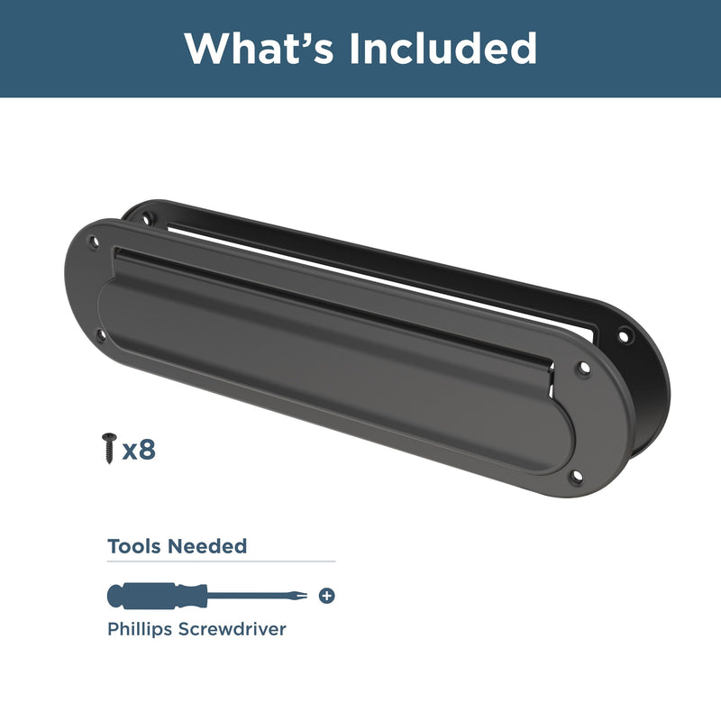 Franklin Brass Derby Mail Slot for Door in Matte Black HHMSL-MB-U