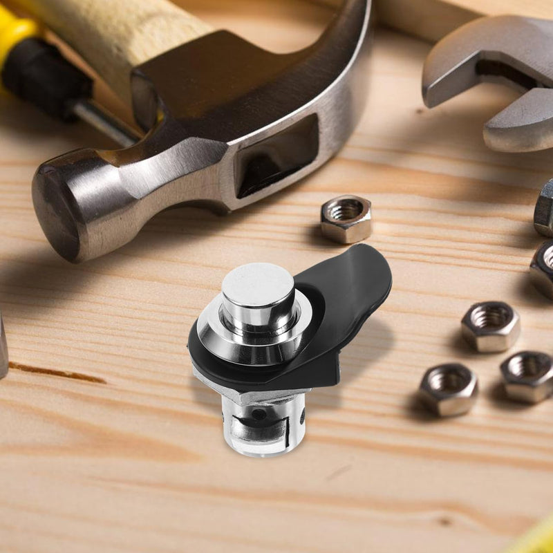 Unomor Push Button Door Latch with Plum Blossom Cylinder Lock Round Head Boat Push to Close Latch for Industrial Cabinet Doors Secure Metal Security for Electromechanical Equipment