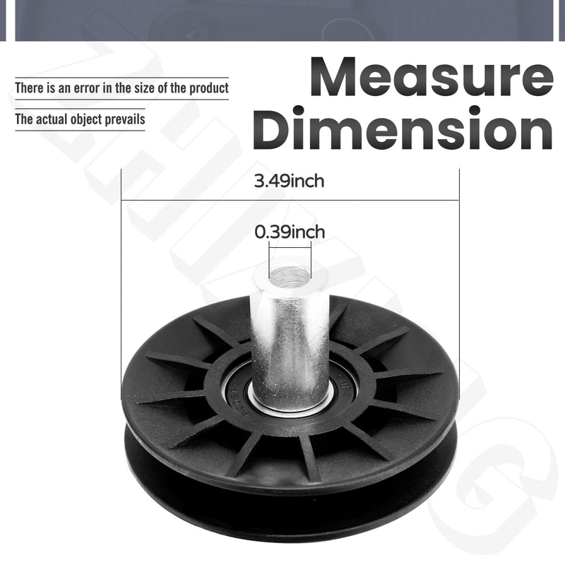 532194326 532407287 V-Groove Idler Pulley and 532194327 Flat Idler Pulley Set Compatible with Husqvarna Craftsman Sna-pper Poulan Jonsered Mower LTH1538 LGT2554 917287220 194326 194327 407287