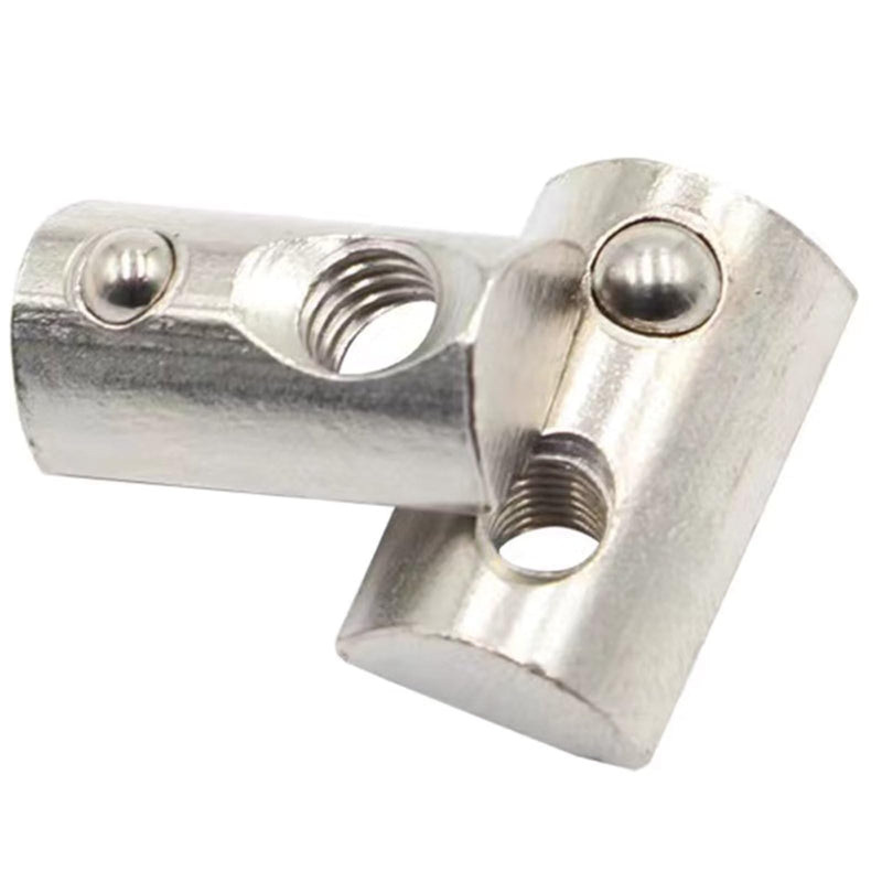 4040 Series M6 T Slot Half Round Nuts Roll-in Spring Ball Loaded Elastic Nuts Carbon Steel for European Standard 4040 Series Aluminum Extrusion Profile Rail with 8mm Slot for 3D Printer(M6,10 Pcs) 40-M6(10 Pcs）