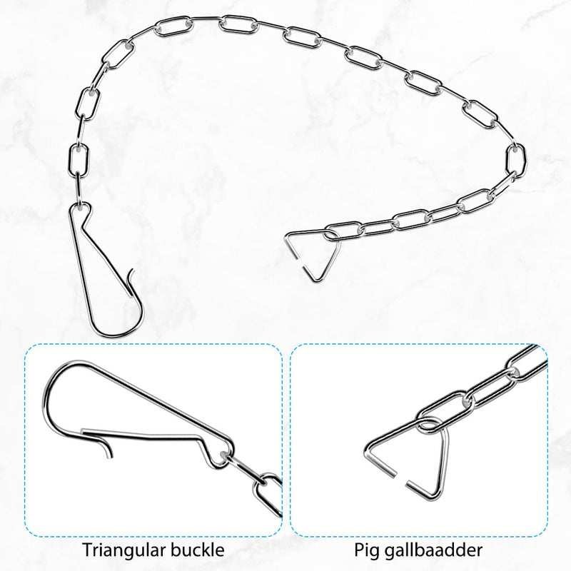 6 Pack Stainless Steel Toilet Flapper Chain - Easy Replacement for Most Toilet Flappers - Silver