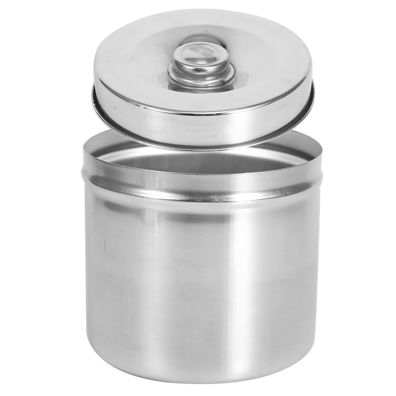 Stainless Steel Gauze Jar, Stainless Steel Ointment Jar Dressing Cotton Box Iodophor Gauze Container with Lid Convenient Storage for Medical Supplies First (12cm Gauze Cylinder)