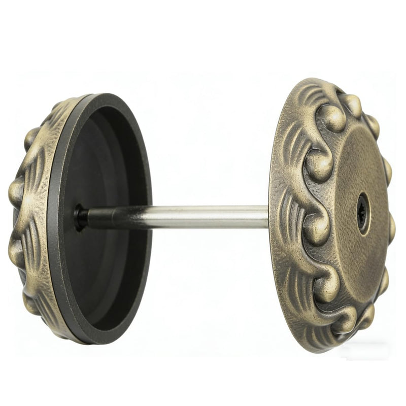 Round Wave Zinc Alloy Door Hole Cover Plate 2 5/16 Inch Diameter Deadbolt Cover with Screws for Hole Filling Decoration (Bronze) Bronze