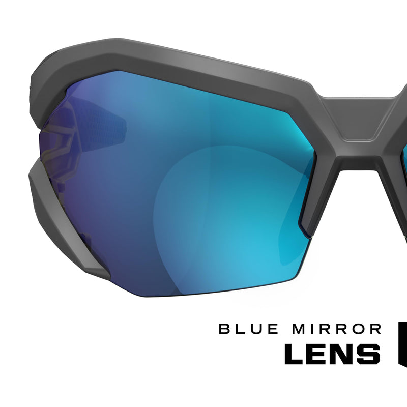 Mechanix Wear: Vision Type-V Safety Glasses with Advanced Anti Fog, Scratch Resistant, Half Framed Protective Eyewear, Lightweight Glasses with Adjustable Arms and Nose (Blue Mirror Lens) Blue Mirror Lens