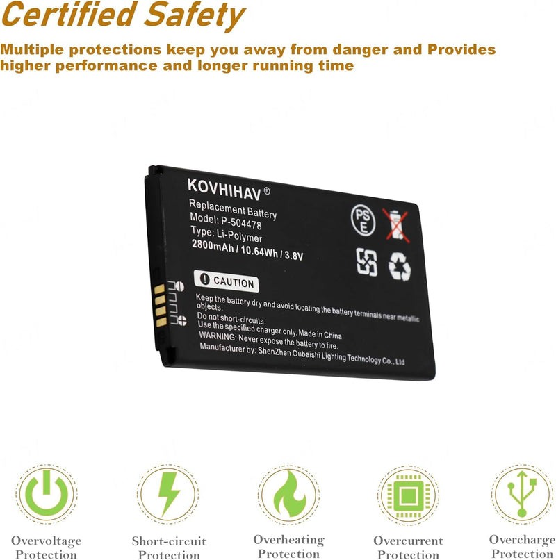 ADT P-504478 Battery for Command Secondary Color Touchscreen Keypad