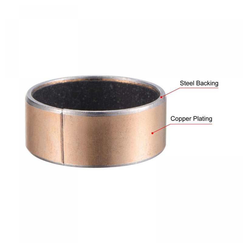 uxcell Sleeve Bearing 24mm Bore 27mm OD 12mm Length Plain Bearings Wrapped Oilless Bushings 2pcs 24x27x12mm