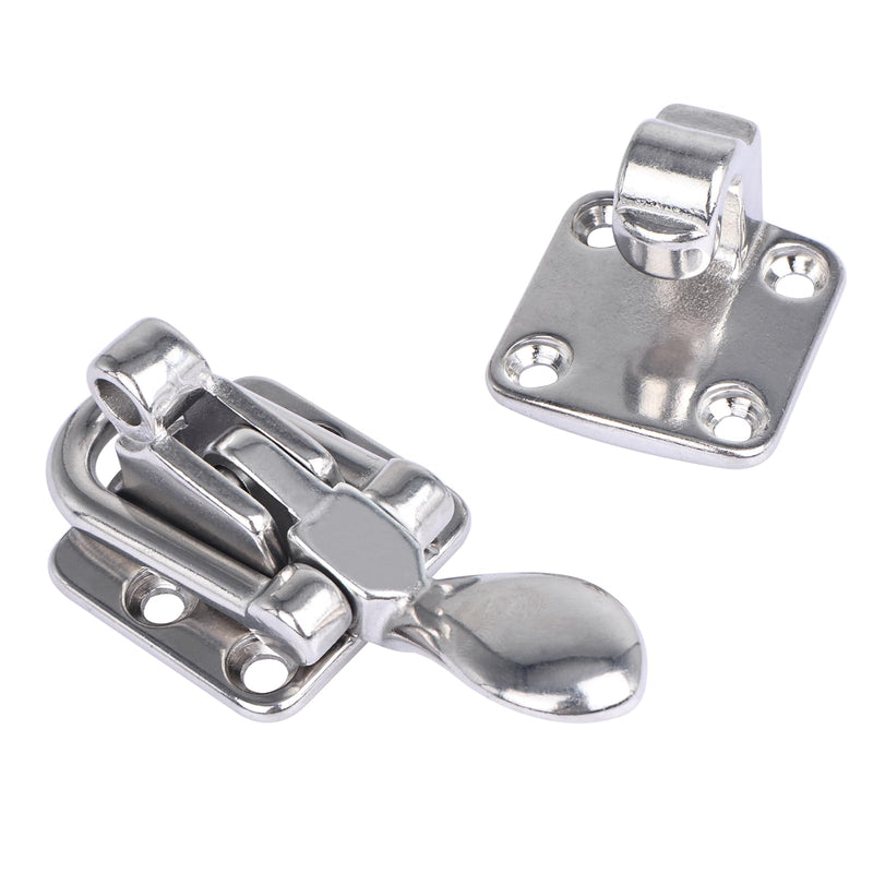 NovelBee 2pcs Stainless Steel Hold Down 90 Degree Clamp Locking Cam Latches,Anti-Rattle Latch Hasp for Boat Marine RV Caravan