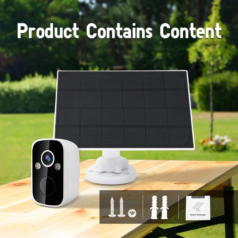 5W Solar Panel, IP 65 Waterproof 5V Micro USB Port for Security Cameras Wireless Outdoor, Compatible with Rechargeable Battery Security Camera