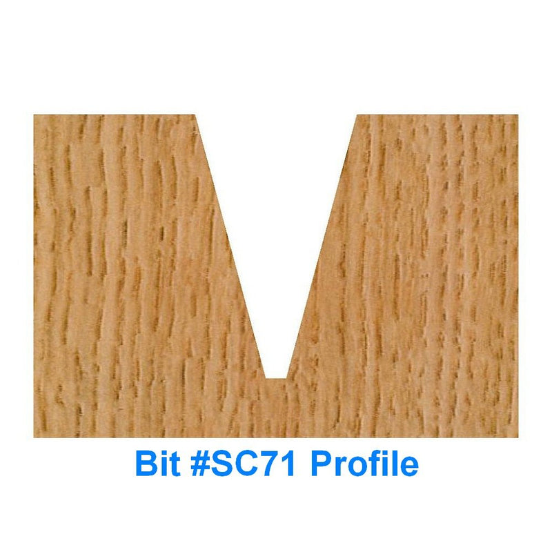 Whiteside #SC71 30° Engraving Bit SC 1/4SH 1/32 Flat Point 2OAL 1FL