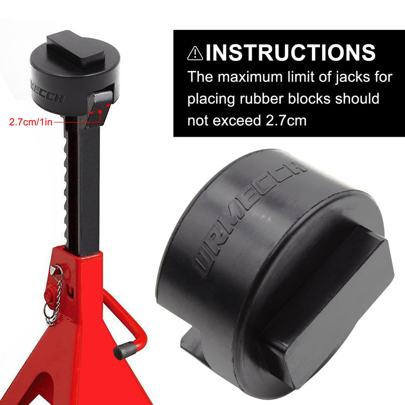 Universal Jack Pad for BMW and Mini, Slotted Rubber Jack Pad Square Polyurethane Jack Pad Frame Rail Protector Adapter for Jack Stand Jack Block (2 Pack) Black x 2 Pack