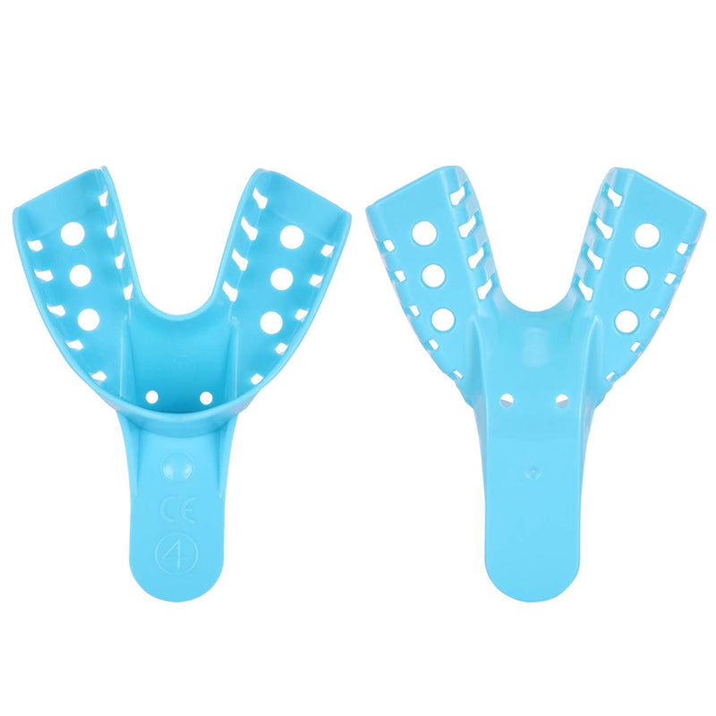 JMU Dental Impression Tray 12 Pcs, Perforated Disposable Impression Trays, 4 Medium Lower #4