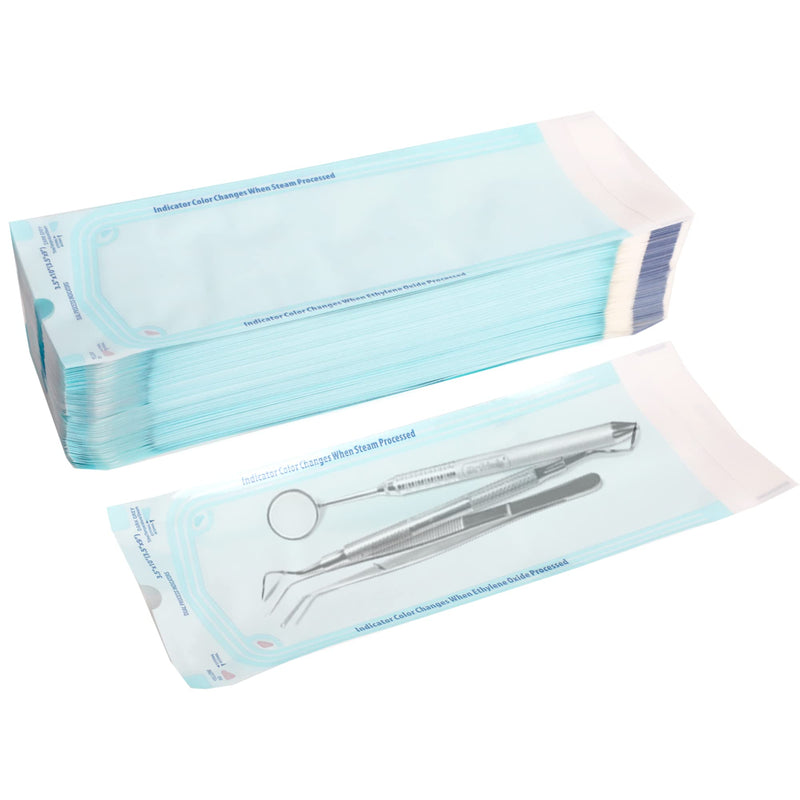 200 3.5" x 9" Sterilization Pouch Self Sealing Autoclave Bags for Dental, Tattoo Nail Art Instruments 200