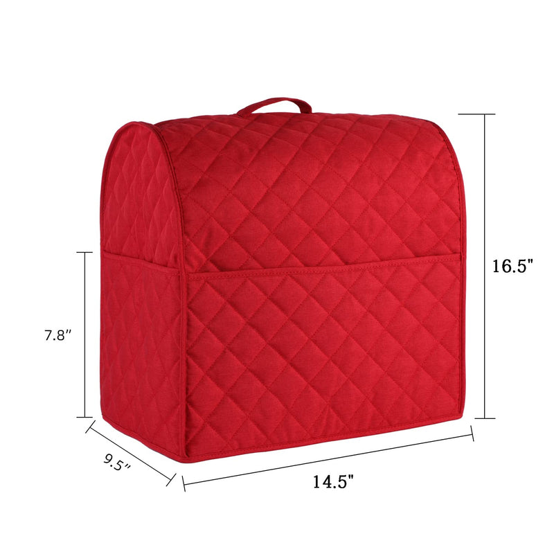 Stand Mixer Cover compatible with Kitchenaid Mixer, Fits All Tilt Head & Bowl Lift Models with 3 Organizer Bag for Accessories. (Red, For Bowl Lift 5-8 Quart) Red