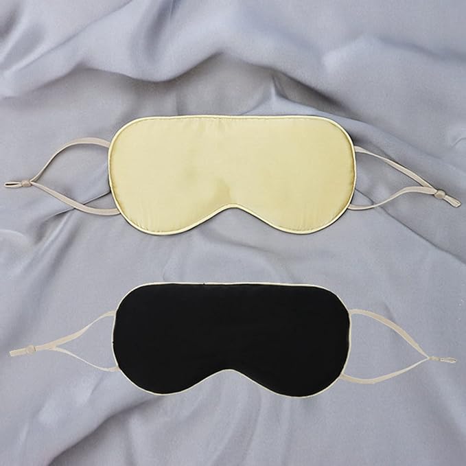 Ear Mounted Silk Eye Bag Shading Eye Pillow Eye Cover Blindfold Eyeshield Glasses for Relaxing Sleeping Nap Travel - NewNest Australia