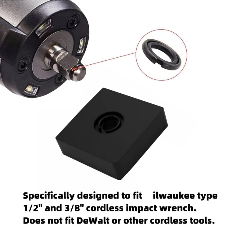 (6+6 Sets) 1/2” and 3/8" Impact Retaining Ring Clip Friction Ring with O-Ring for Mmiwauukiiii Electric/Pneumatic Type Impact Wrench, Retainer Ring Anvil Install Tool Included