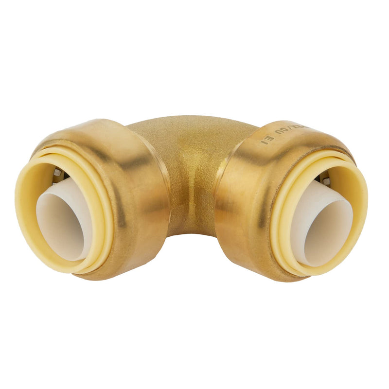 6Pcs EFIELD 3/4 Inch X 3/4 Inch Elbow Push-Fit Brass Fitting(PF049-6) 3/4" x 3/4"(Pack of 6)