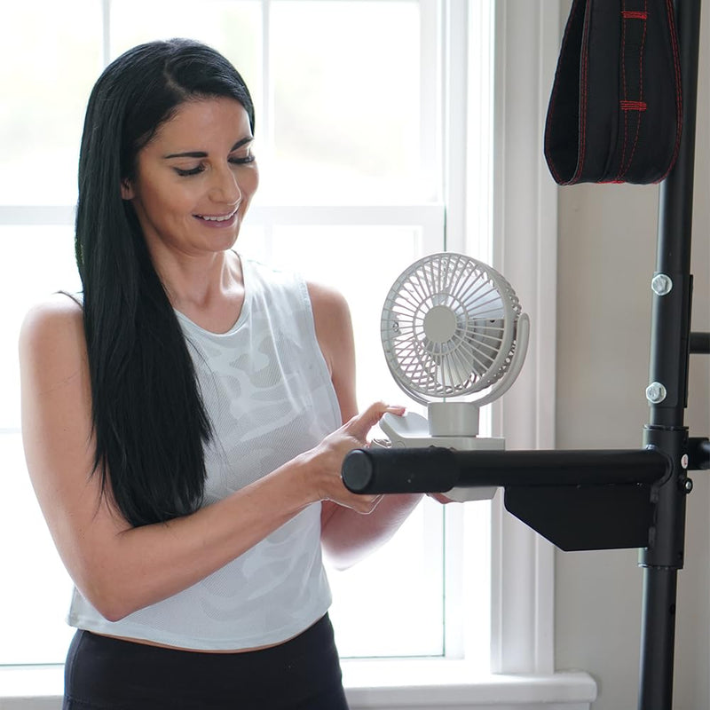 Limitless Breezie Portable Fan with LED Light & 8,000mAh Power Bank (White) White