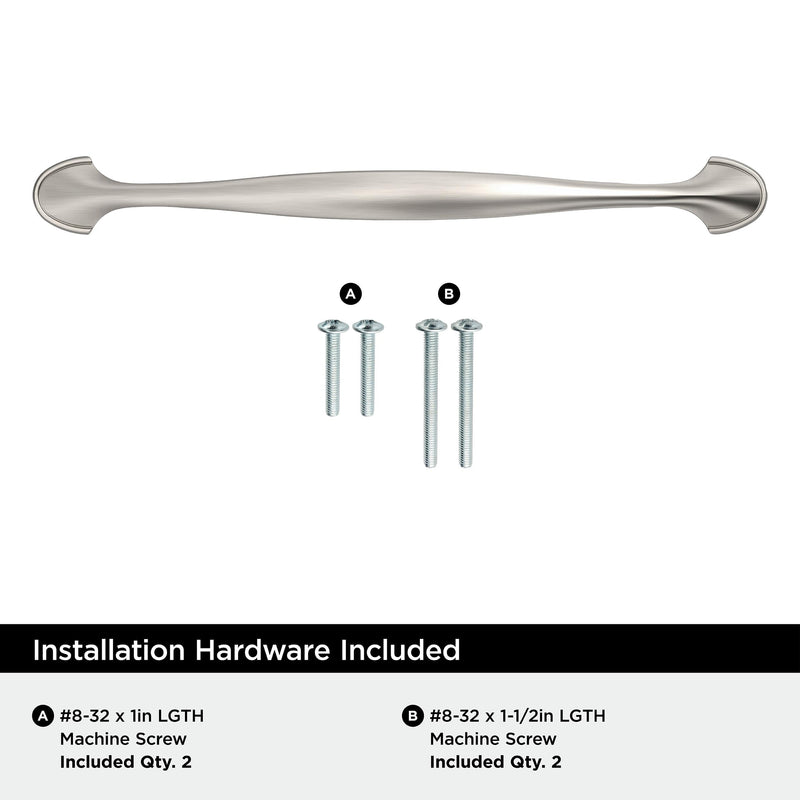 Amerock 10 Pack 6-5/16" Fairfield Satin Nickel Drawer Pull 6-5/16 inch (160mm) Center-to-Center