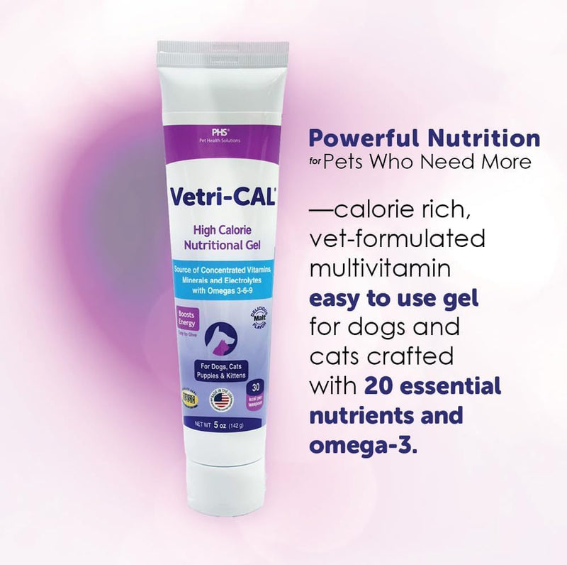 High Calorie Nutritional Gel for Dogs & Cats – Appetite Booster with Omega 3-6-9, Vitamins A-D-E-B – Recovery & Energy Support – Tasty Malt Flavor – 5 oz Tube (2 Pack)