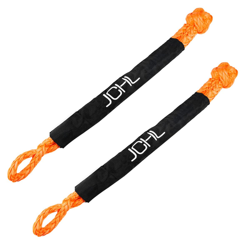 Soft Shackle Synthetic Road Recovery Rope 1/2' X 23 Inch 56000LBS Breaking Strength Tow Shackles for Sailing SUV Off Road Towing ATV Recovery 2 Pack
