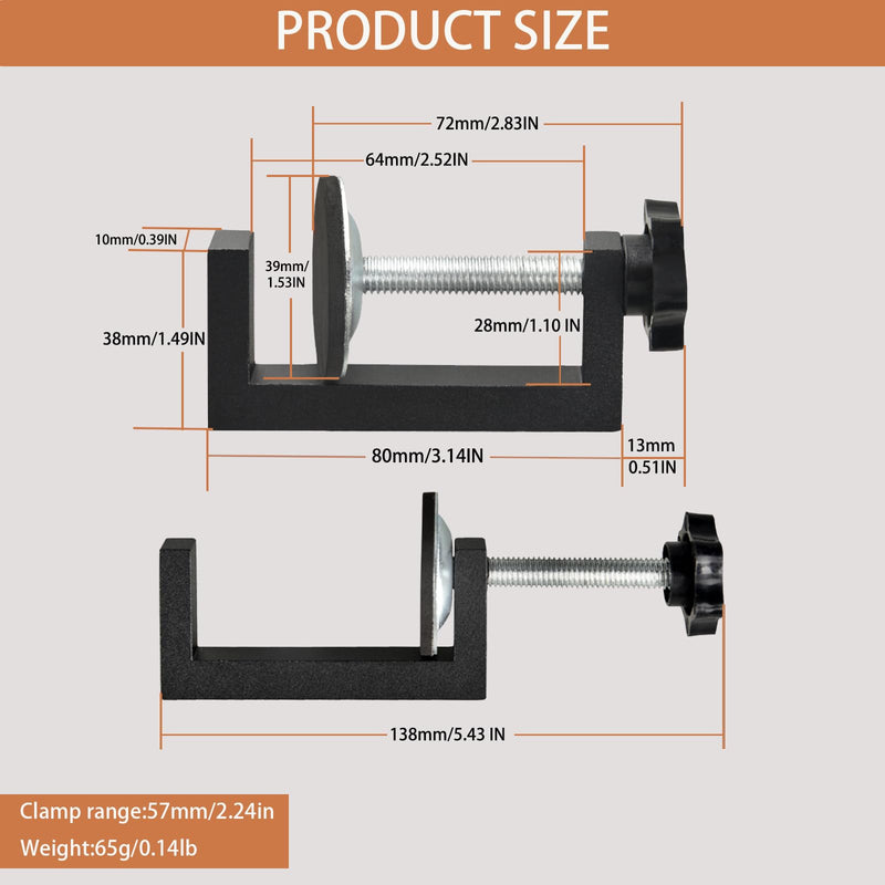 C Clamp for woodworking Mini Clamps Small C-Clamp Tiger Clamp G Clamp Small Desk Clamp Universal Cabinet C Clamps Heavy-duty Woodworking Clamp,2 inch C-Clamps 4 pcs