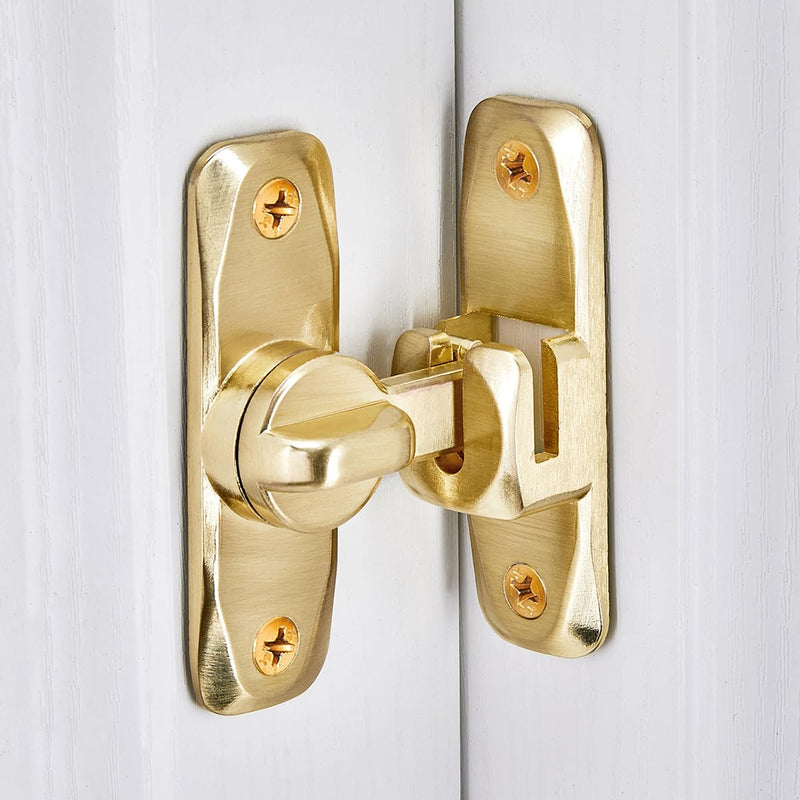 4 Packs Barn Door Latches,Gold 90/180 Degree Gate Lock,Zinc Alloy Right Angle Door Lock Latch,Flip Gate Latches Hardware,Door Security Sliding Door Latch Lock fo Cabinets,Bathroom,Barn Door Gold 4
