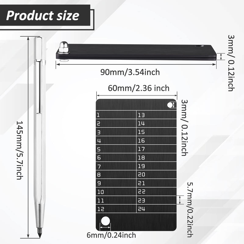 2 Pcs Crypto Wallets and 1 Pcs Metal Plate Marking Pen, Cryptocurrency Wallets for Hardware Cold Backups Seed Storage for Bitcoin Compatible with Bip39 Hardware(Black) Black