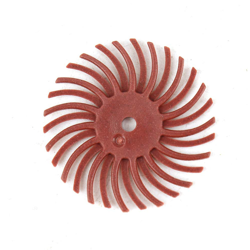 30Pcs 1 inch Bristle Disc Kit with 3Pcs 2.35mm / 3mm Shank Mandrels for Rotary Tools,25mm Detail Abrasive Wheel Radial Bristle Buffing Wheel for Jewelry Wood Metal Polishing 220 Grit 220GRIT