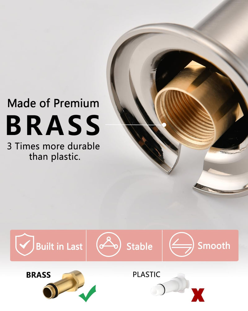 Tub Spout with Diverter, Bathtub Spout for Hand Shower,Brushed Nickel Without Handheld Brushed Nickel