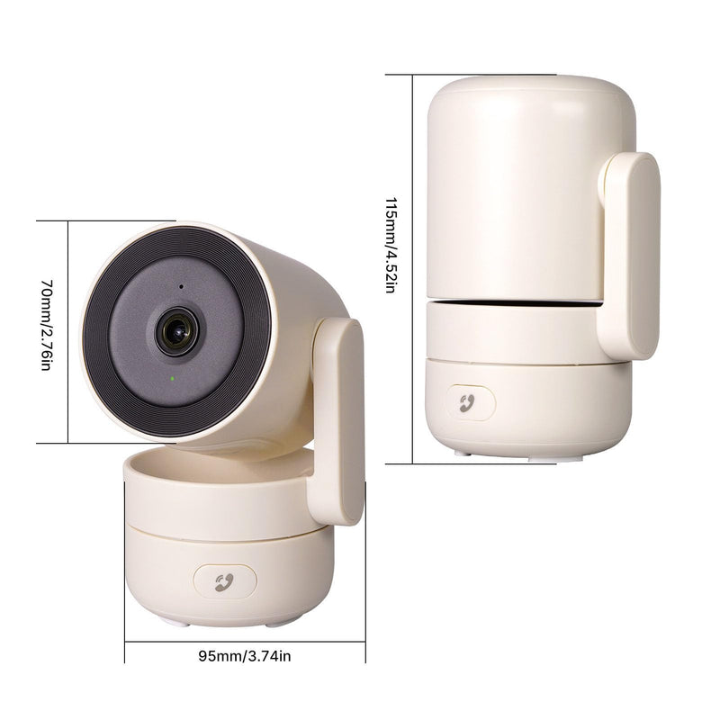 Walfront Security Camera, 360 Degree Rotation Triggering Alarm Smart Home Surveillance Camera 5V, with Smart Area Monitoring and Clear Imaging, for APP Compatible Scope