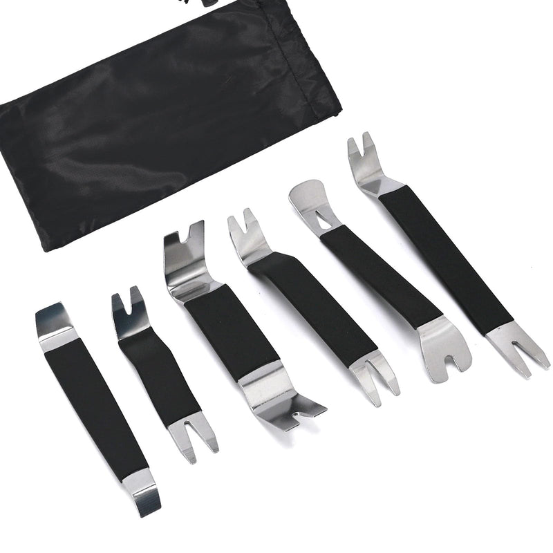6PCS Patio Paver Removal Tool, Stainless Steel Paver Extractor Tool, Paver Lifting Tool for Garden Lawn Patio Yard Blocks Construction(Black) Black